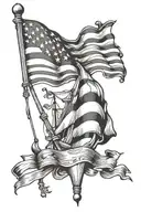 1776 flag tattoo design idea