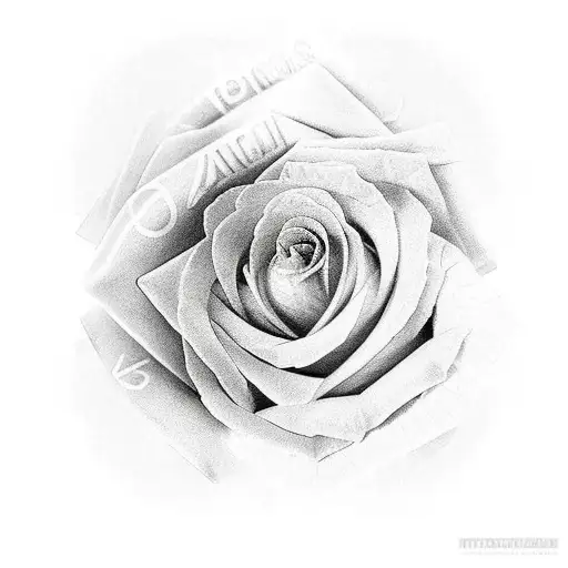 roses, money and poker pieces tattoo design idea