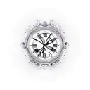 clock with bandana pattern as background tattoo design idea