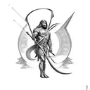 centaur with bow and arrow tattoo design idea