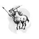 centaur with bow and arrow tattoo design idea