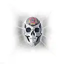 PC morphed into a skull tattoo design idea