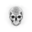 PC morphed into a skull tattoo design idea