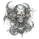 Cyberpunk tattoo design idea