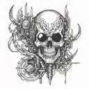 Cyberpunk tattoo design idea