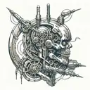 Cyberpunk tattoo design idea