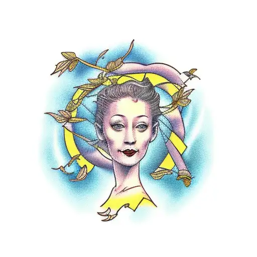 Willow tree birth tribute tattoo design idea