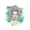 Willow tree birth tribute tattoo design idea