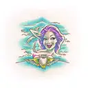 Willow tree birth tribute tattoo design idea