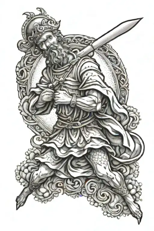 st Christopher  tattoo design idea