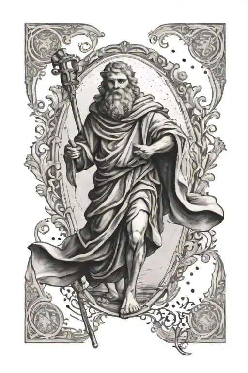 st Christopher  tattoo design idea