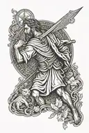 st Christopher  tattoo design idea