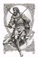 st Christopher  tattoo design idea