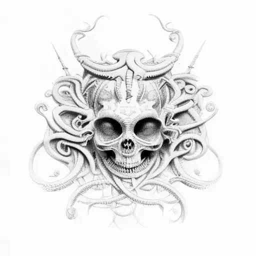 trinacria medusa  tattoo design idea