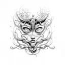 trinacria medusa  tattoo design idea