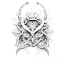 trinacria medusa  tattoo design idea