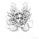 trinacria sicilia medusa  tattoo design idea