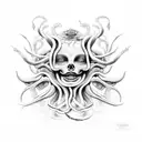 trinacria sicilia medusa  tattoo design idea