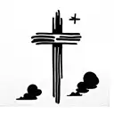 Christian Cross clouds tattoo design idea