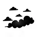 Christian Cross clouds tattoo design idea