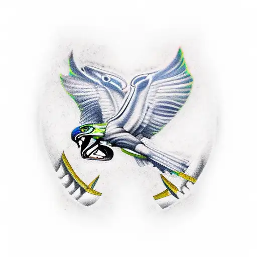 seattle, seahawks, pacific north west tattoo design idea