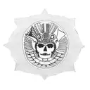 mexian flag with eagle and aztec warrior tattoo design idea