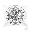 mexian flag with eagle and aztec warrior tattoo design idea