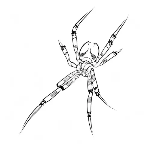 a black widow spider tattoo design idea