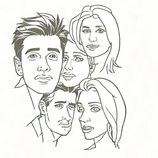 friends tv show tattoo design idea