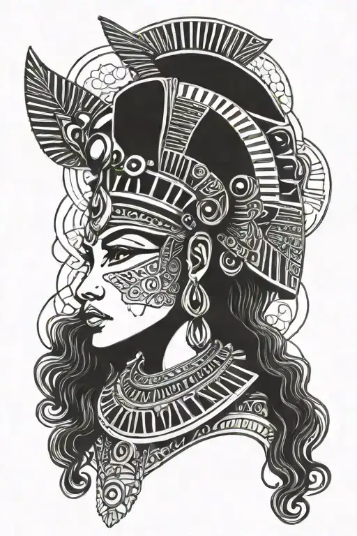 Egyptian goddess tattoo design idea