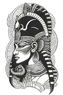 Egyptian goddess tattoo design idea