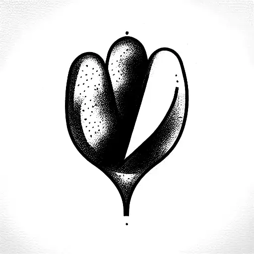 chicken wing in a champagne glass tattoo design idea