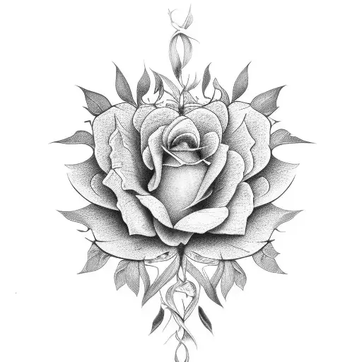 floral, along the spine on back tattoo design idea
