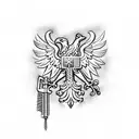 Polish eagle tattoo design idea