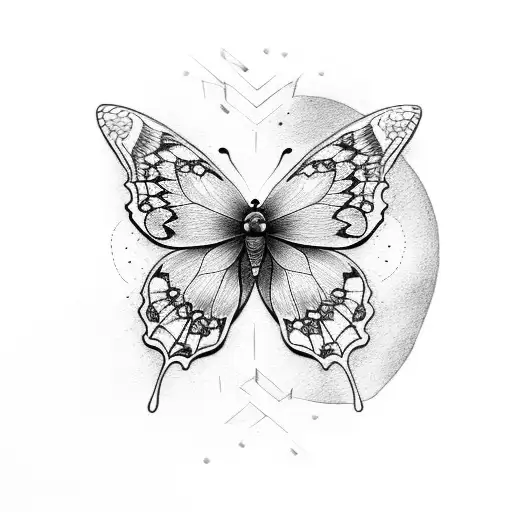 half butterfly half flowers and semi colon  tattoo design idea