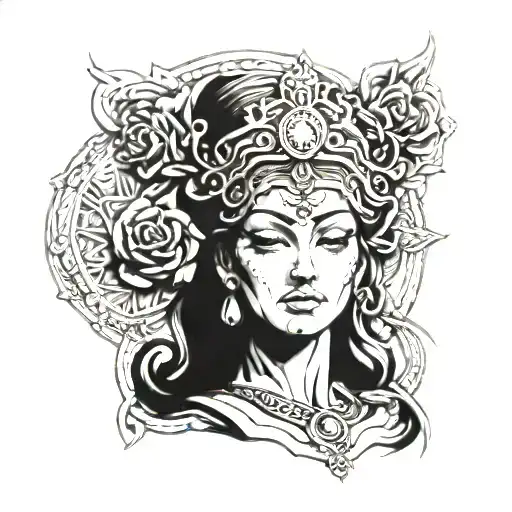 the goddess cybele tattoo design idea