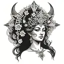 the goddess cybele tattoo design idea