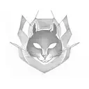 A mystical blackwork tattoo featuring a cat and spiderman in a gaming-inspired scene tattoo design idea