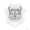 A dotwork tattoo showcasing a mesmerizing design inspired by maldaptive daydreaming and animals tattoo design idea