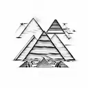 pyramids, pharaohs, egyptian gods tattoo design idea