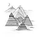 pyramids, pharaohs, egyptian gods tattoo design idea