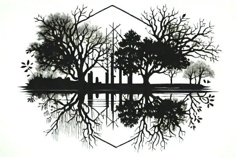 willow tree tattoo design idea