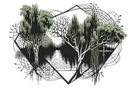willow tree tattoo design idea