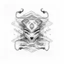 cyber runic bracelet tattoo design idea