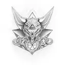 cyber runic bracelet tattoo design idea