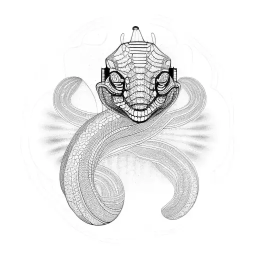 digital cobra tattoo design idea