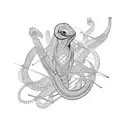 digital cobra tattoo design idea