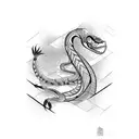 digital cobra tattoo design idea