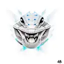 digital cobra tattoo design idea