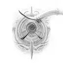 horn of gondor from Peter Jackson's lord of the rings tattoo design idea